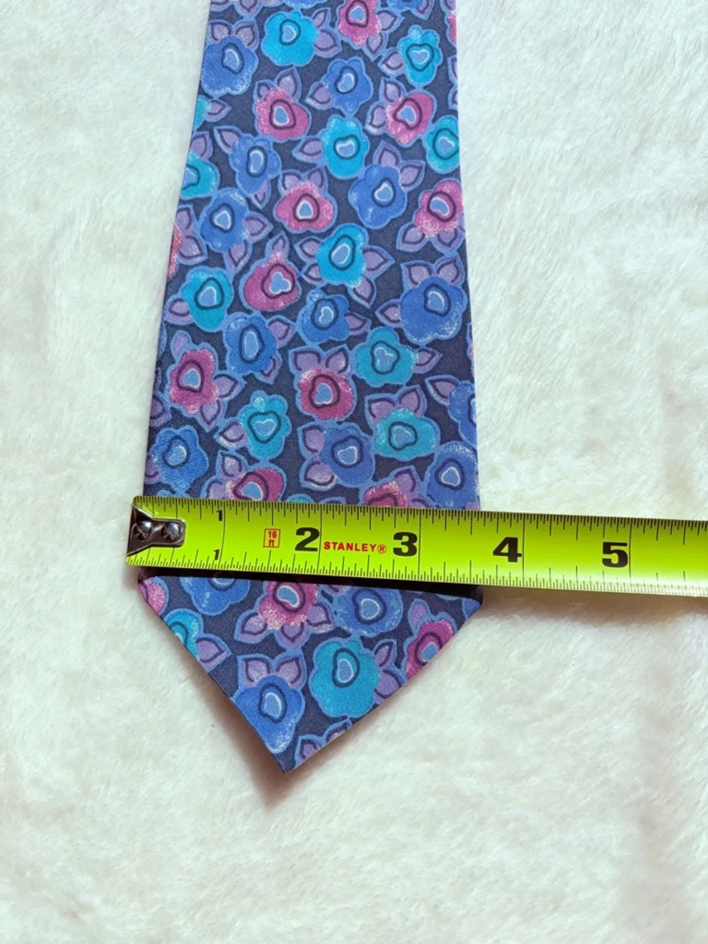 Vintage Harrods‎ by Michelsons Men's Silk Floral Tie Blue Pink Classic Size